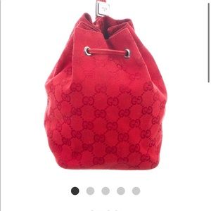 Gucci GG canvas mini drawstring bucket bag